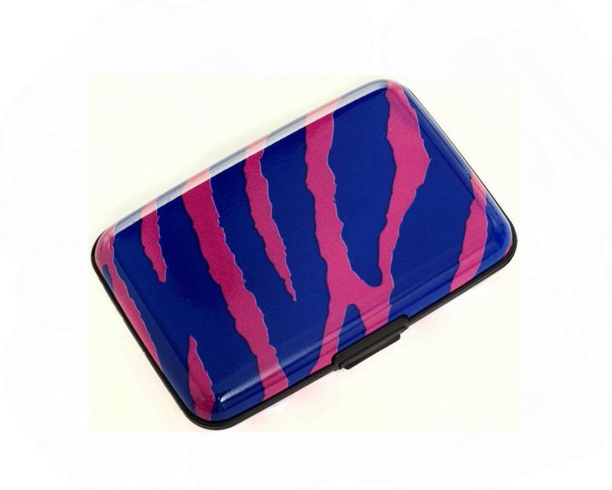 Plixio Purple & Pink Aluminum Wallet & Credit Card Case- RFID Protection NEW