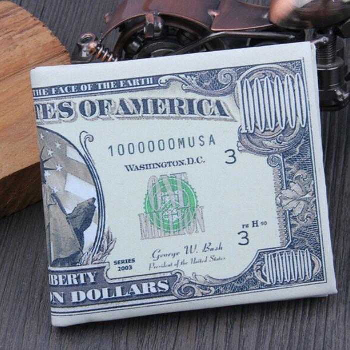 LEATHER BI-FOLD Men's Wallet ~ $100,000,000 ONE MILLION US DOLLAR BILL ~ 
