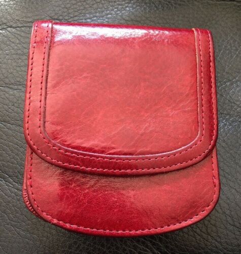 Taxi Leather Wallet Original Authentic Classic Bifold Men Women Red Front Pocket
