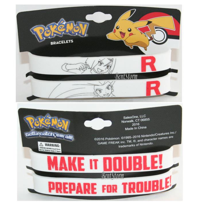 Pokemon GO Prepare Trouble Make it Double Rubber Bracelet 1/2