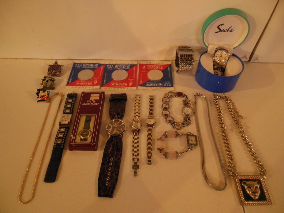 Assorted Watches, Chains & Collectibles