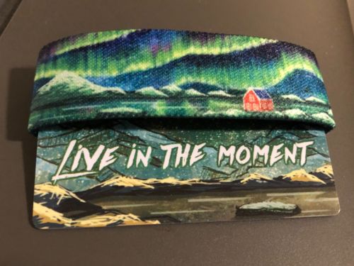 Zox Strap Reversible Wristband - Live In The Moment- New - Aurora Borealis