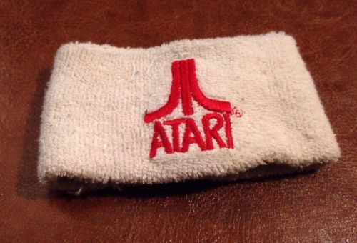 Atari Wrist Sweatband Red & White Atari Gaming System Wrist Sweatband Pre Owned