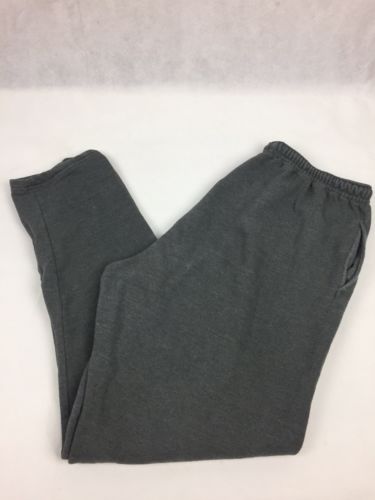 5.  Sweat Pants Jerzees Charcoal Gray Classic Elastic Drawstring Sz XL 30x28