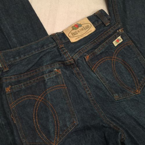 Vintage Fruit of the Loom Unisex Denim Jeans Size Mens 28 Womens 7 Inseam 36