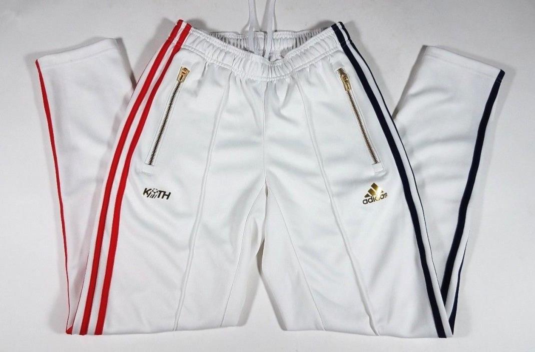 ADIDAS Kith White Stripe Soccer Track Pants - size XS