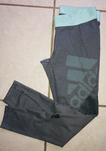 ADIDAS TECHFIT COMPRESSION SIZE LARGE Heather Gray long tights $75 NEW