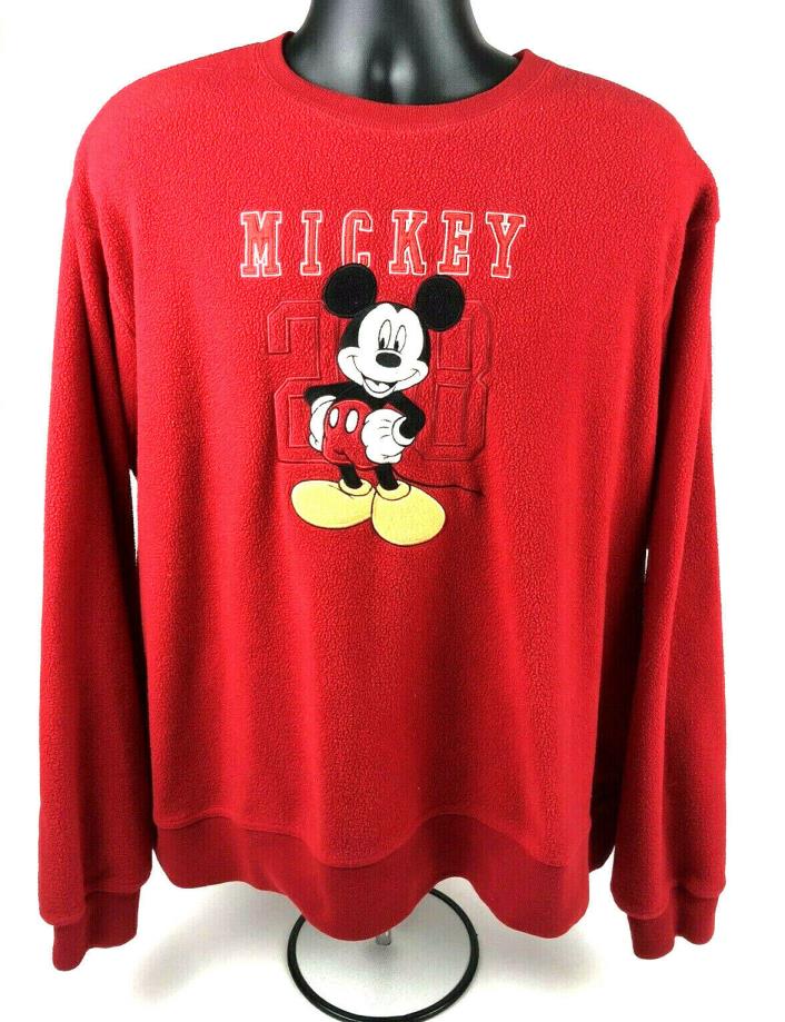 Vintage Disney Men's Mickey Mouse Fleece Pull Over Sweatshirt SZ XL