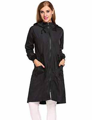 Zeagoo Women's Raincoat Durable Unisex Men Women Rain Poncho with Hat Hood for