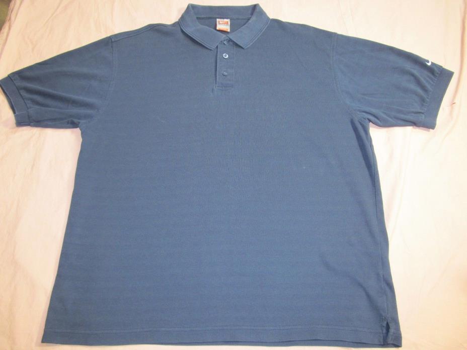 1714-NikeTeam Fit Dry Polo Shirt Blue SZ XL EUC