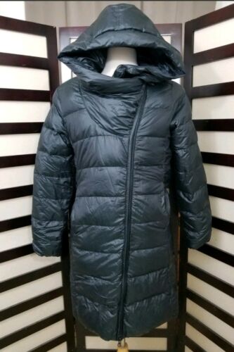 Nike Black Hooded Long Puffy Jacket Coat Size Medium