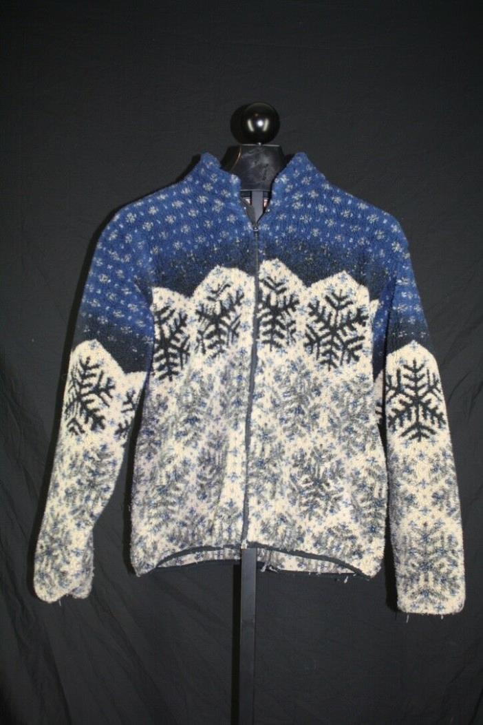 VTG Sunburst Fleece Jacket Blue & Tan Unisex