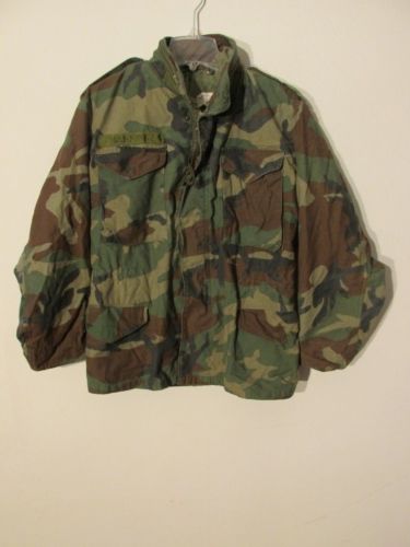 S7242 Military Small Short Green Camouflage Cold Weather Jacket Shell Only