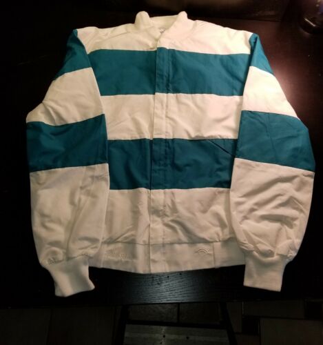 Vintage  U.M.N Sportswear Sz XL Pebble Beach Golf Jacket Green White 80's NWT