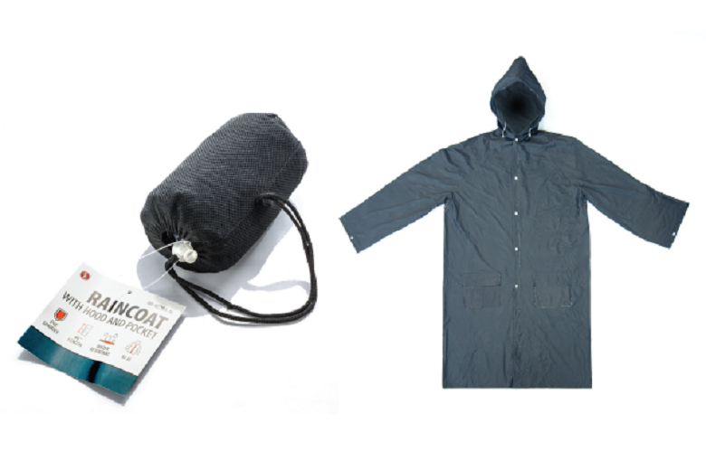 Portable Travel Rain Coat Reusable Waterproof With Hood Sleeves Lightweight