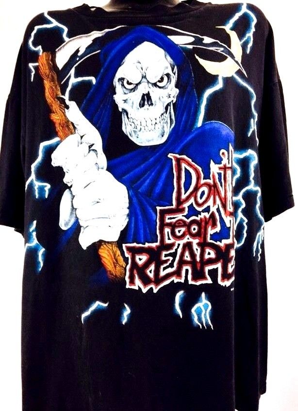 Vintage Don't Fear The Reaper Shirt Reaper 90s Metal Biker American Thunder XXL
