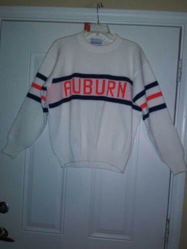 Vintage USA Marlomar Corp University Auburn Tigers Acrylic SPELL OUT Sweater Lrg