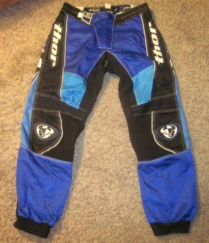 THOR PHASE 2.0 MENS SZ 32 MOTOCROSS PANTS DIRT BIKE BLUE BLACK WHITE VGC L@@K