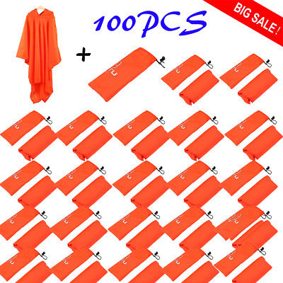 100 Pack Rain Poncho 3 in 1 Friendly Reusable Raincoats with Bag Cove BE
