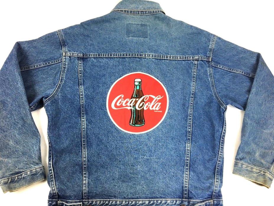 Vintage Denim Jacket Coca Cola Denim Jacket 90s Jacket Blue Jean Coke Jacket M