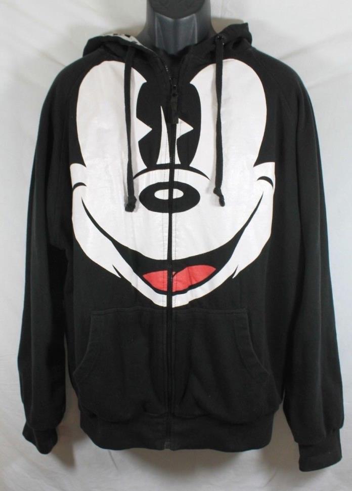 Disney 1928 Mickey Mouse All Over Reversible Hoodie Jacket Sz  XL