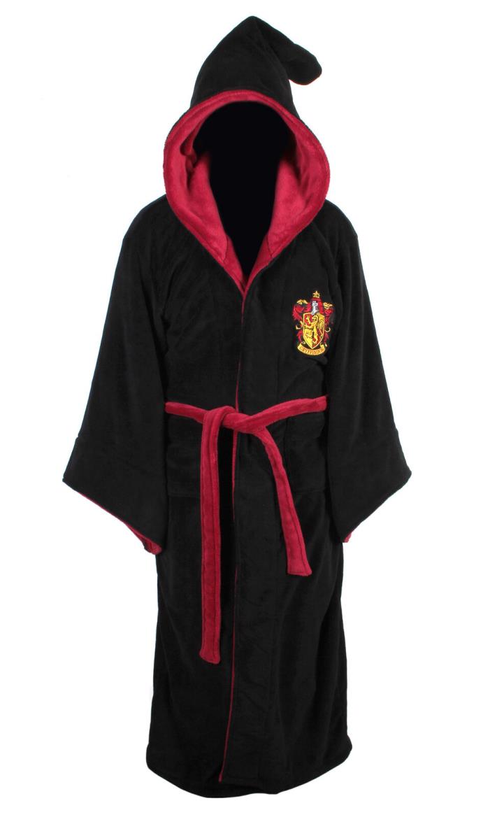 NEW Harry Potter Adult Hooded Super Soft Fleece Bathrobe, Gryffindor  (One Size)