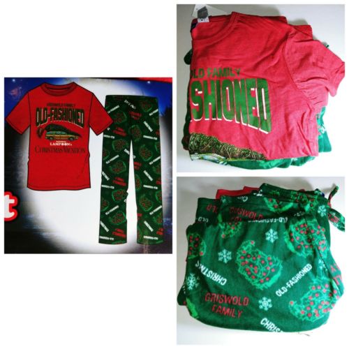 CHRISTMAS VACATION GRISWOLD MEDIUM MED PANT TOP SHIRT 2PC PAJAMA SLEEP SET NWT