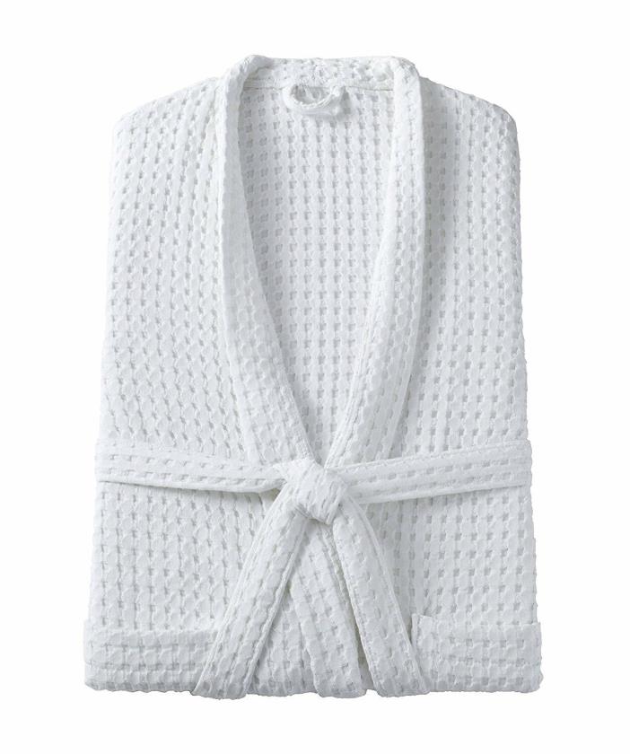 Kassatex Large/Extra-Large Messina Bathrobe in White