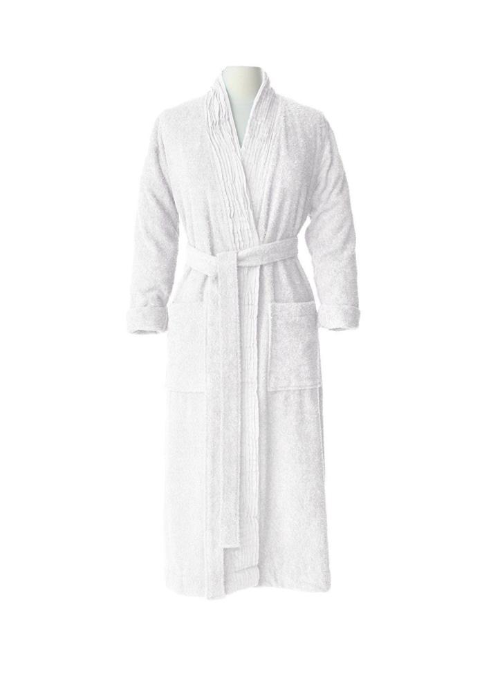 Nine Space Pleated Bathrobe Small / Medium White (H5)