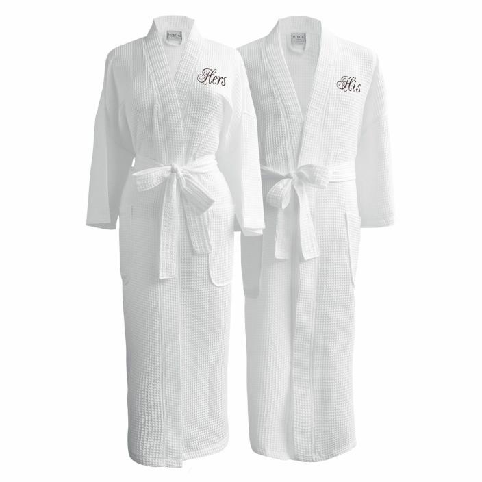 NEW Egyptian Cotton His & Hers Waffle Robes sz OSFA