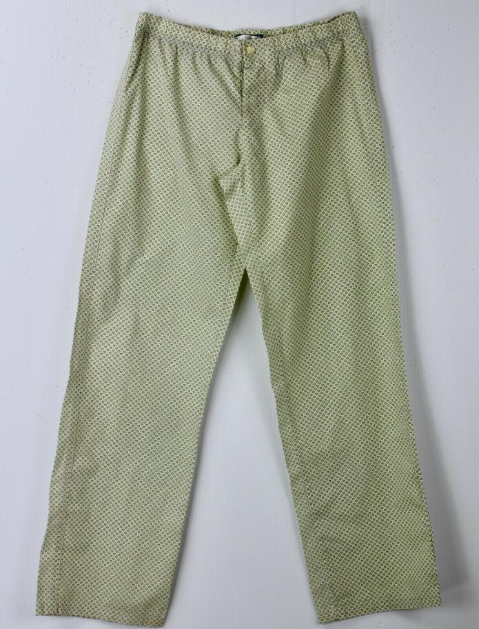 Aerie Cotton Pajama Bottoms XS Green Hearts Lounge Pants Camp Camping PJs