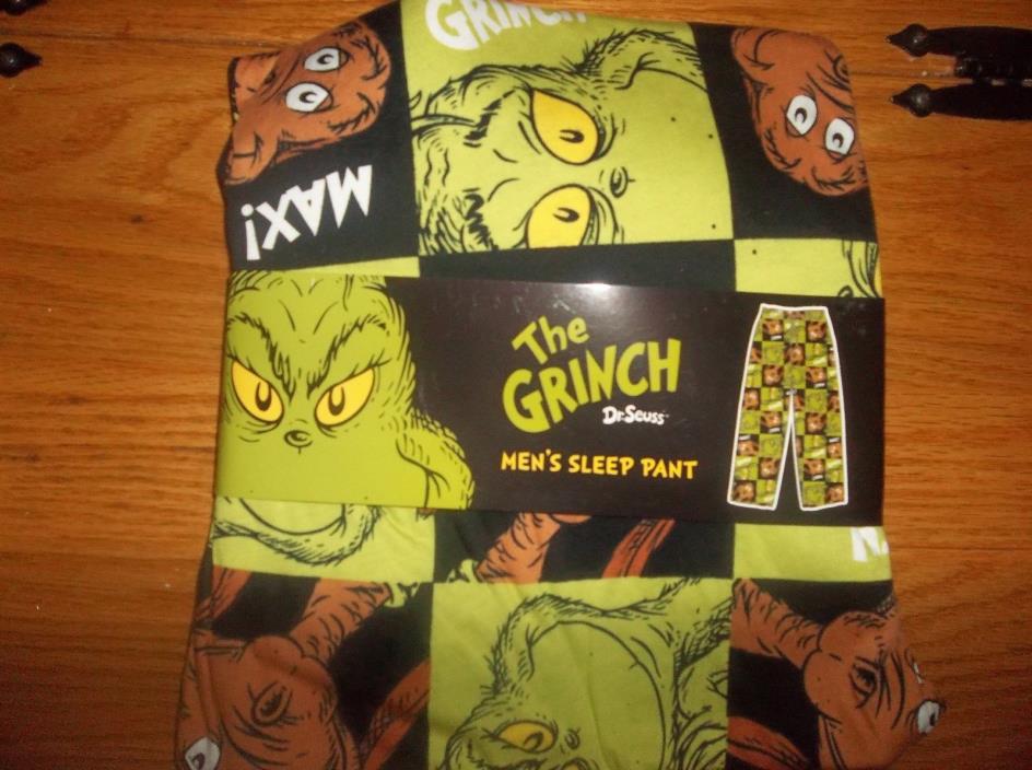 THE GRINCH MENS SLEEP PANTS (NEW) SIZE MEDIUM