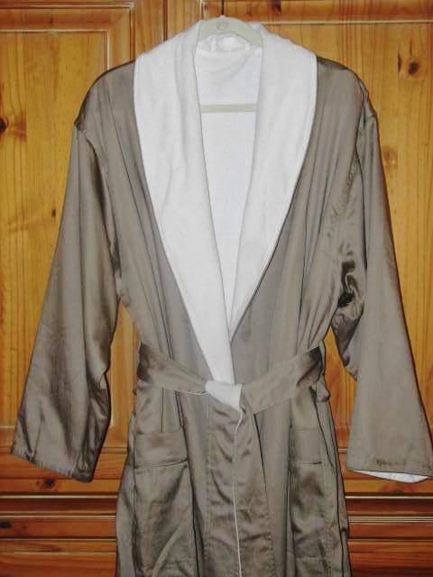 Ty  Presidential Collection Terry Knit Lined Slate Unisex  L/XL Spa Robe