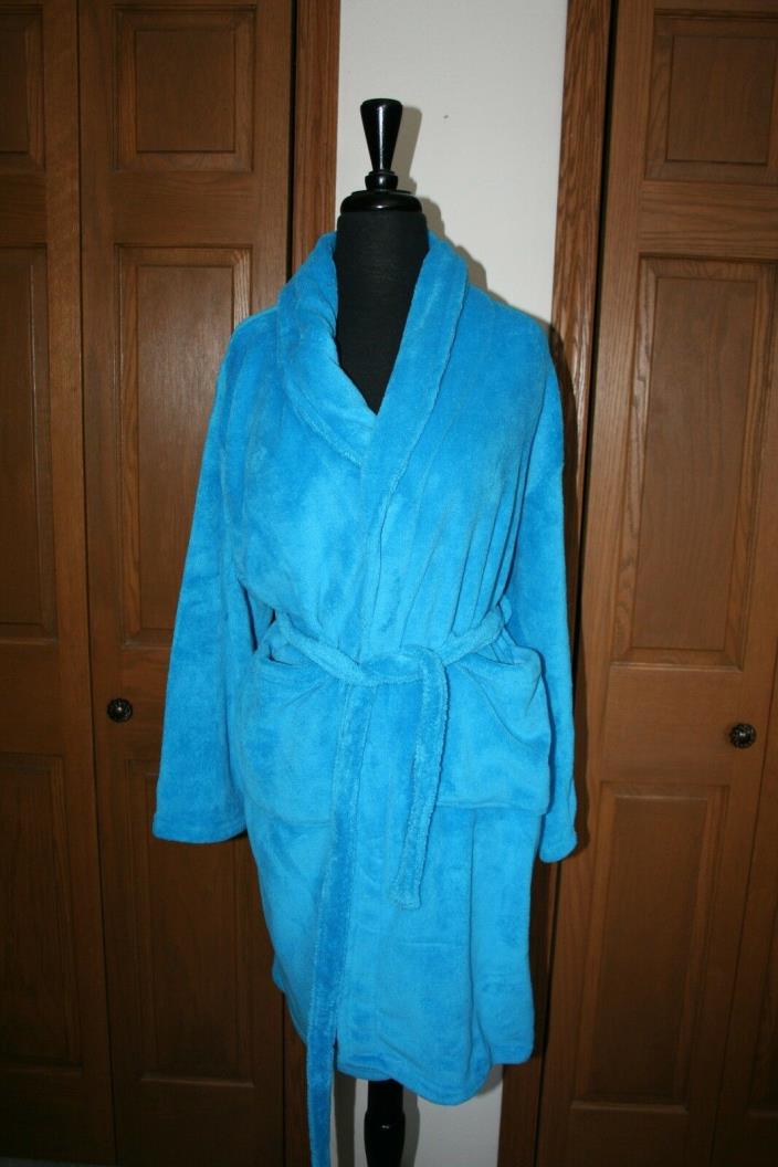 Women's Men's Women's UNISEX Plush Robe JOE BOXER UNISEX Medium NM Blue