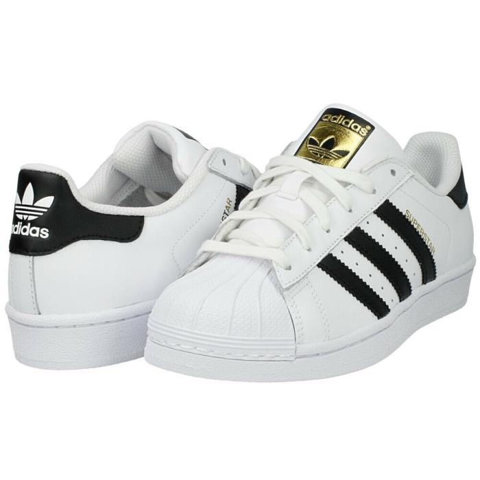 Adidas Classic Superstar White Black Lines For Women And Big Kids New In Box