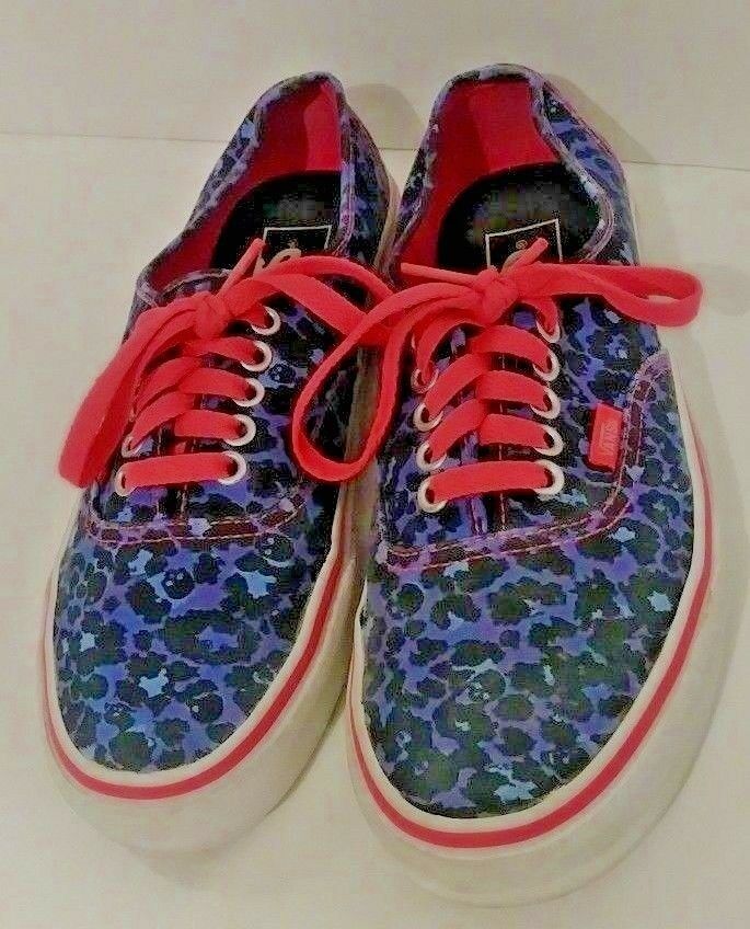 Vans Off The Wall Leopard Skull Blue/True Skateboarding  Men's 7 Women's 8.5