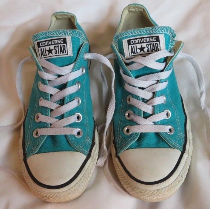 converse all star low top turquoise athletic shoes mens 5 womens 7