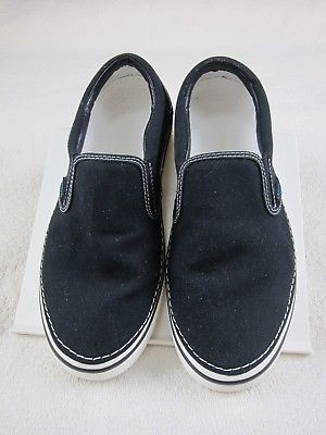 Crocs Unisex Slipon Sneakers Black with White Soles - Size Mens 8 Womens 10