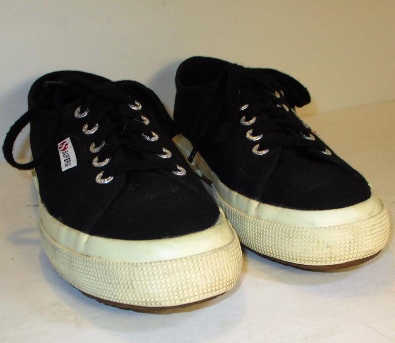 Superga Classic Canvas Shoes-Black Unisex Mens US 6/Womens 7.5-EU 38-Nice!