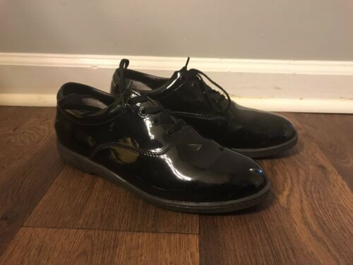 Unisex DINKLES Black Patent Leather Marching Shoes Size 9 Women 7 Men