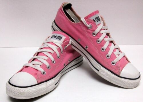 CONVERSE ALL STAR CLASSIC LO-CUT PINK CANVAS SNEAKERS UNISEX MENS 8  WO'S 10 EUC