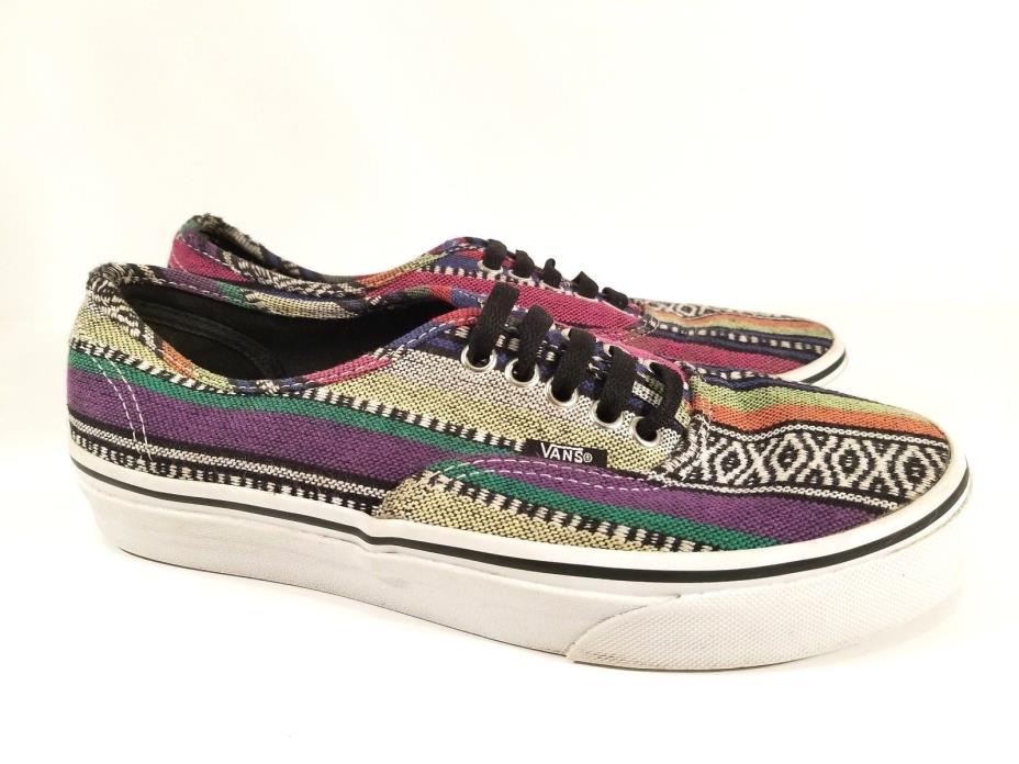 Vans Tribal Aztec Striped Lace Up Milti-Colored Mens Size 7 Womens Size 8.5