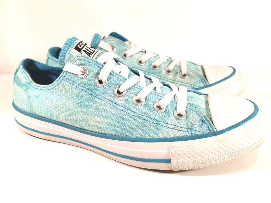 Converse Chuck Taylor All Star Low Top Power Blue Acid Washed Mens 6 Womens 8