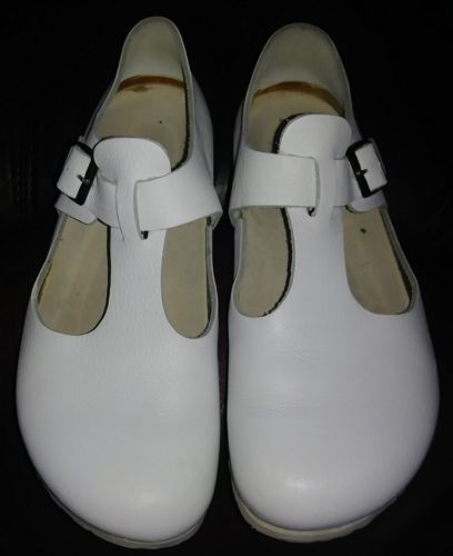 Birkenstock London White Leather Closed Back Shoe. Sz EU 40 US L9 M7