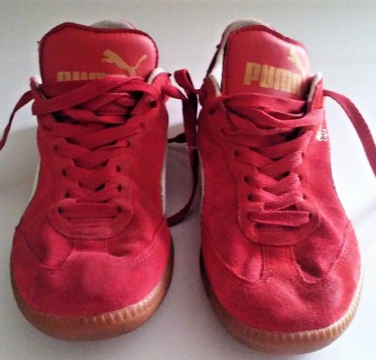 PUMA LIGA Red Suede Sneakers unisex size 7