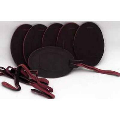 Deep Red Brown Leather Luggage Tag for Men & Women - 6 Pack
