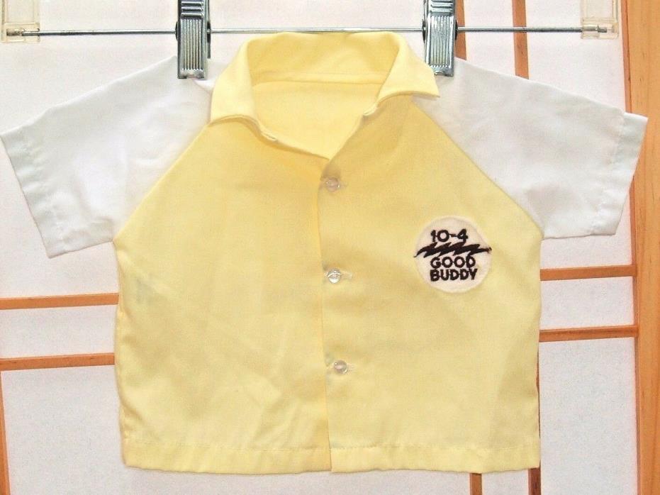 Newborn 10-4 Good Buddy Trucker C-B Yellow Shirt Vintage Infant Baby Sears