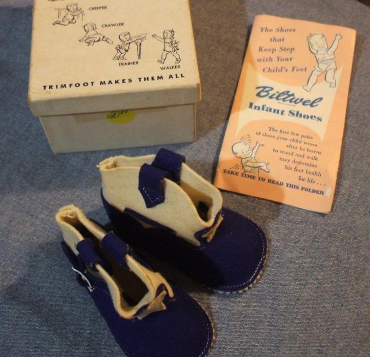 Trimfoot Baby - Blue Shoes for Baby 1950s or earlier