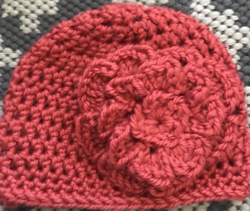 Newborn baby Reborn doll crochet Photo Hat flower cap beanie 12
