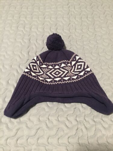 Gymboree Navy/White Winter Hat Infant Boys Size 12-24 Months